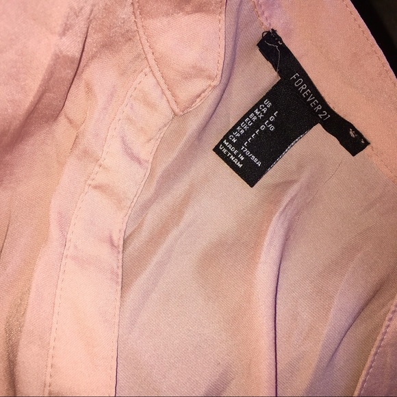 Blush Rose Pink Silk Mandarin Collar Pullover Top - Picture 2 of 3